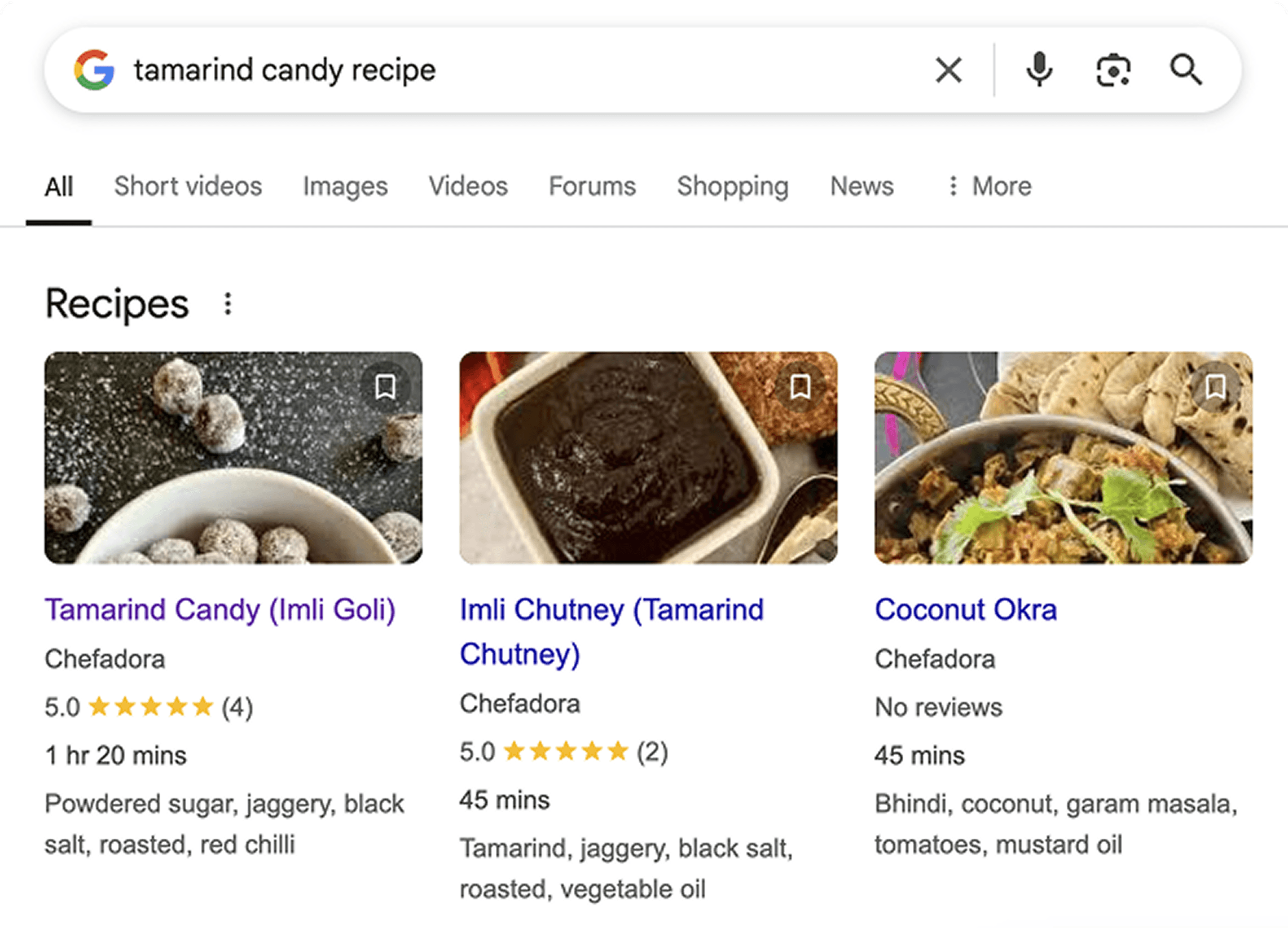 Google Search Results Desktop